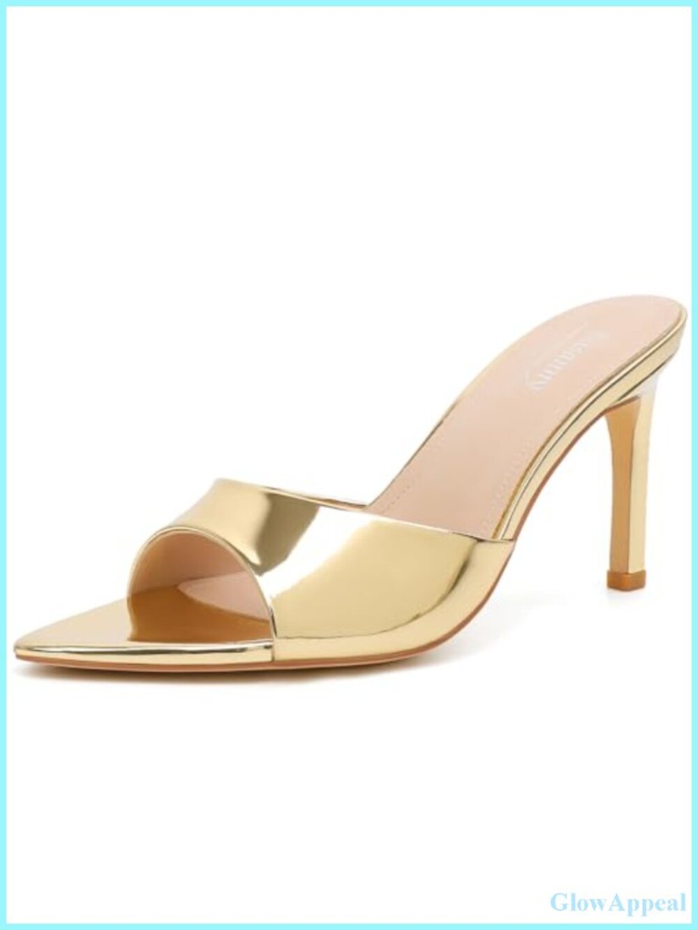 Women's Stiletto Heeled Sandals Mules Pointed Open Toe Slip On Dressy Shoes